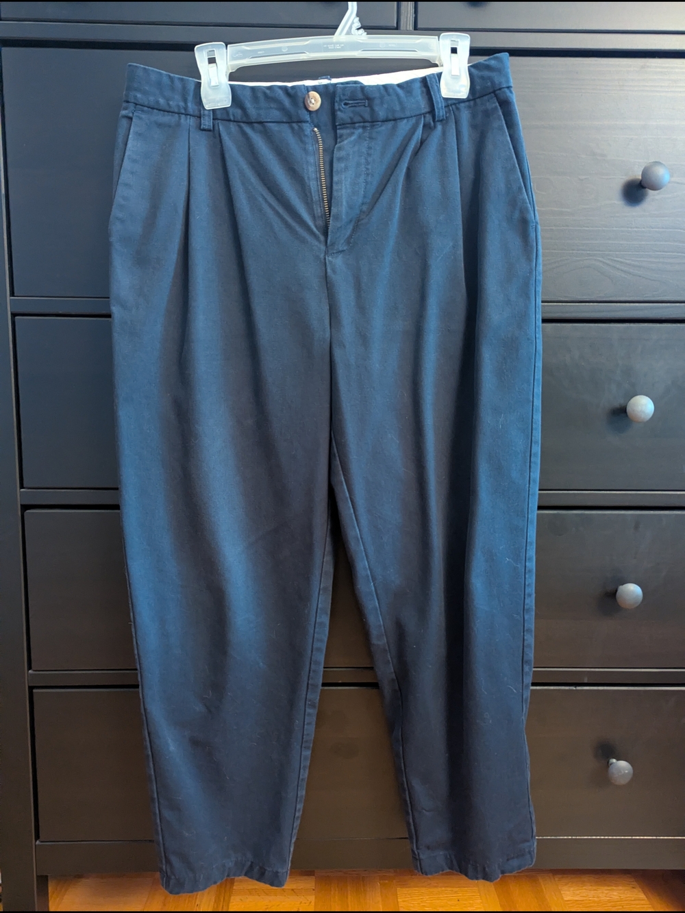Le 31 Simons Men's Reykjavik Fit Tapered Pleated Trousers - Navy Blue